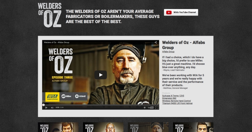 WIA Website - Welders of Oz Feature Page