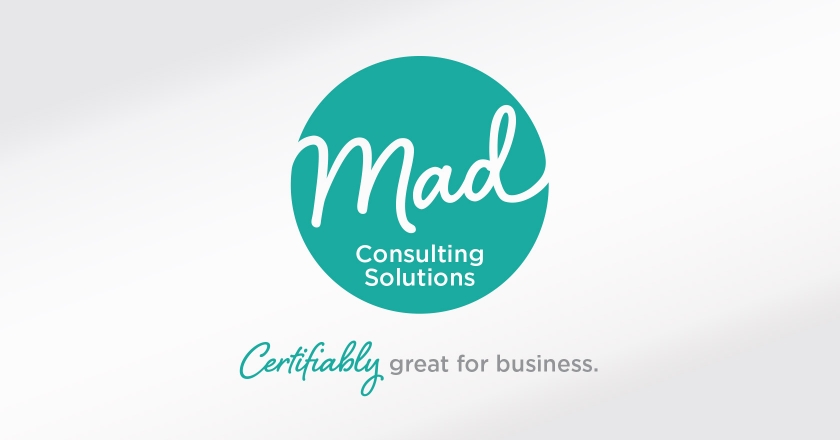 Mad Consulting Solutions Company Logotype - Complete Company Logotype and Tagline, Portrait