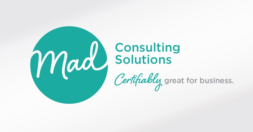 Mad Consulting Solutions Company Logotype - Complete Company Logotype and Tagline, Landscape