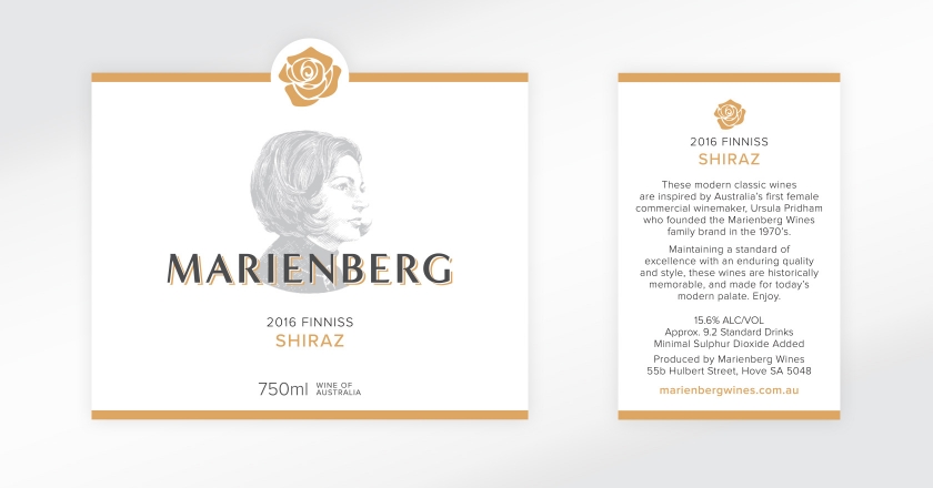 Marienberg Wines Labelling - 2016 Finniss Shiraz Artwork