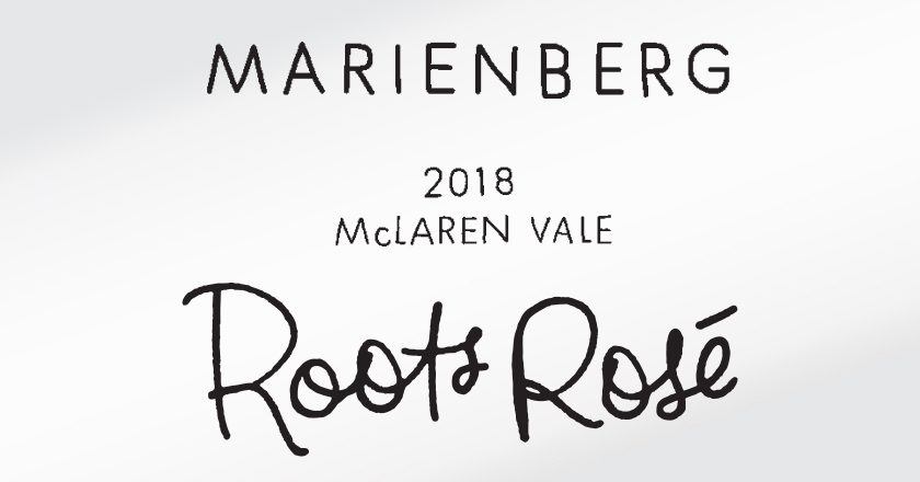 Marienberg Wines Rosé Labelling - Hand Made Typography