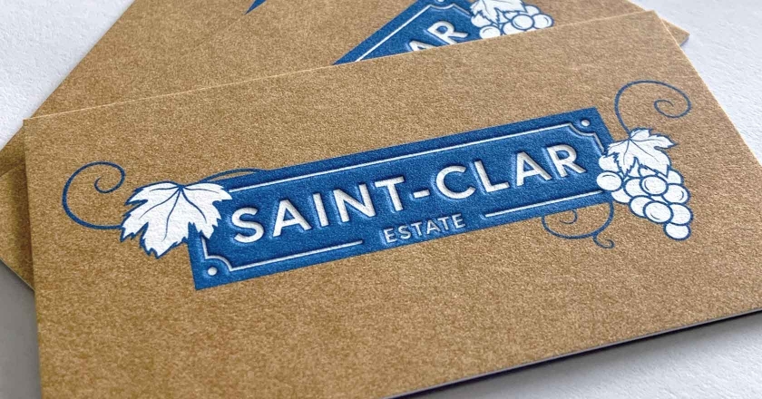 Saint-Clar Estate - Business Cards, Front.