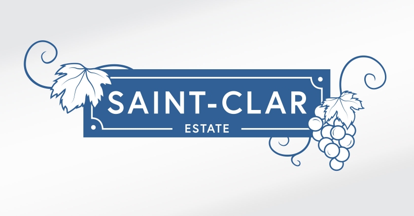 Saint-Clar Estate Company Logotype - Main Company Logo with Vines