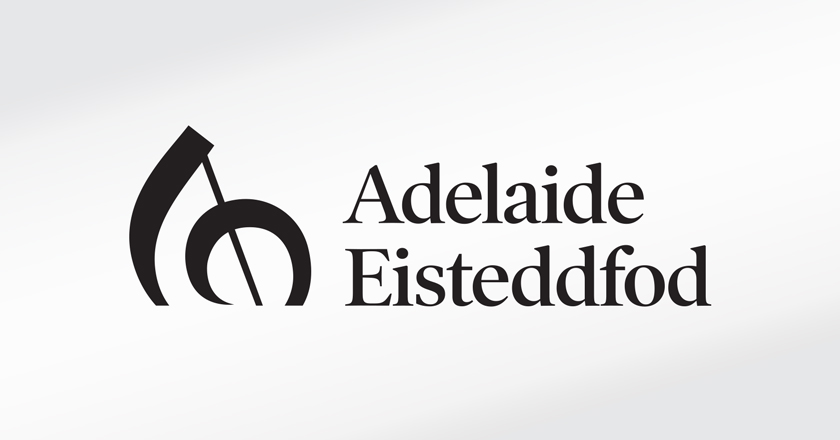 Adelaide Eisteddfod Company Logo - Main Company Logo, Horizontal, Black on White