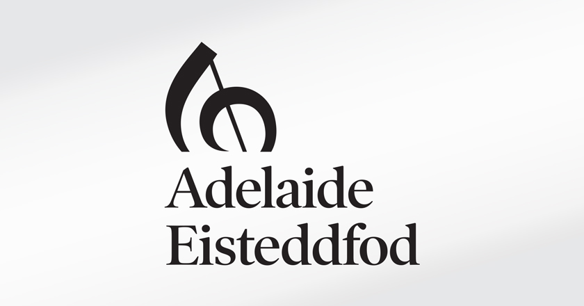 Adelaide Eisteddfod Company Logo - Main Company Logo, Vertical, Black on White