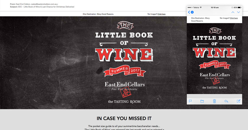 East End Cellars Email Marketing - String Visual Email Header