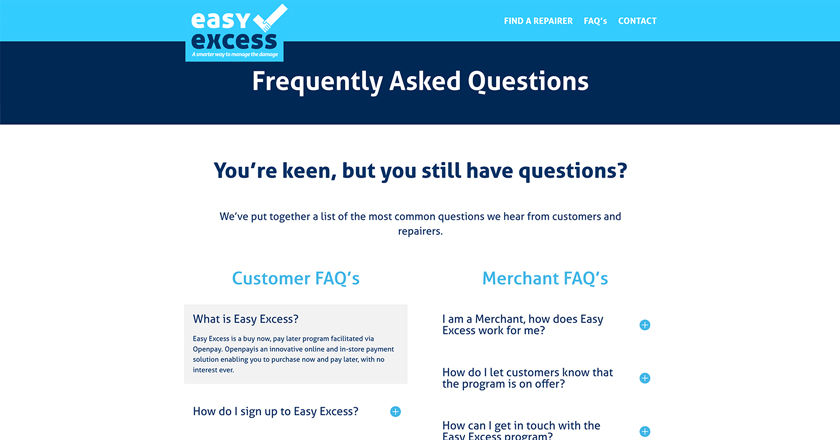 Easy Excess - FAQ Page