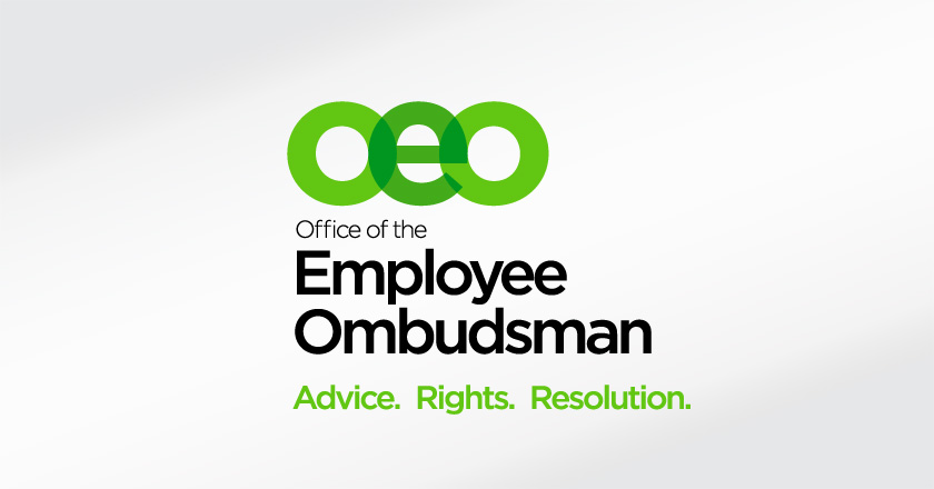 Office of the Employee Ombudsman Portrait Logotype on White
