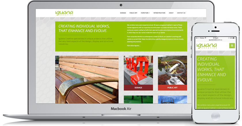 Iguana Creative Website - Home Page
