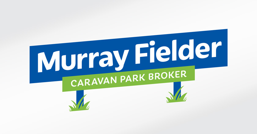 Murray Fielder Caravan Park Broker Company Logotype - Secondary Logo for limited height applications