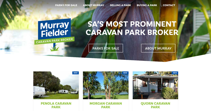 Murray Fielder Caravan Park Broker Website - Home Page