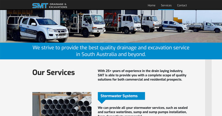 SMT Drainage and Excavations - Services Landing Page