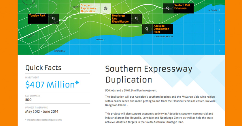 Southern Adelaide EDB Website - Project Detail Page