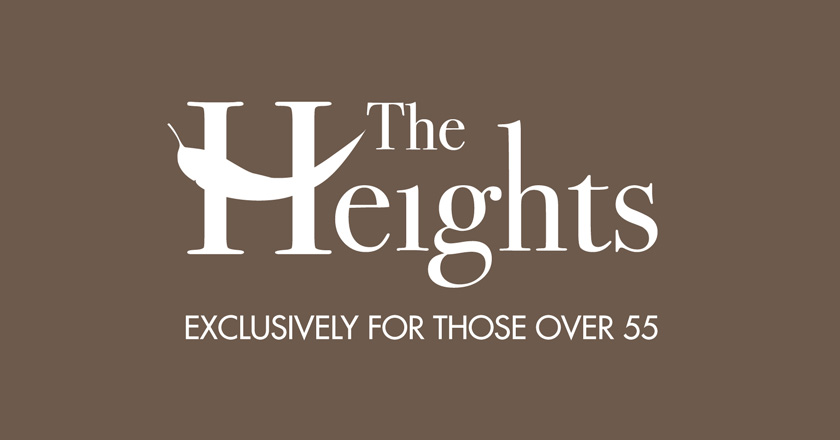 The Heights Retirement Village Corporate Logotype - Reverse Logo with Tagline