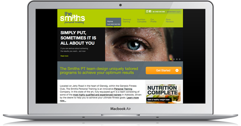 The Smiths Personal Training Website - Home Page