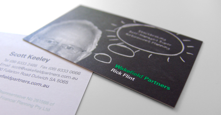 Wakefield Partners Business Cards, Green Foil Highlight