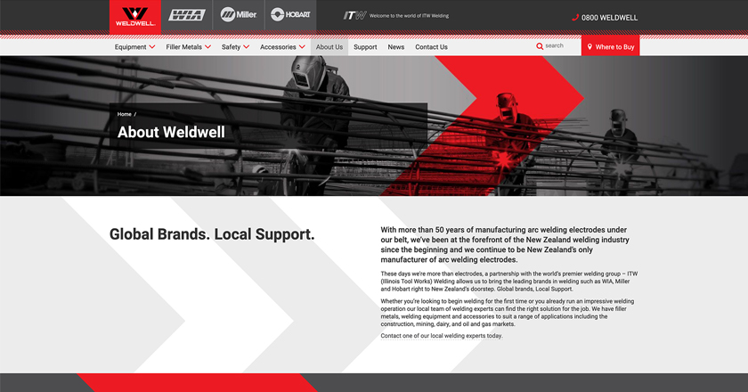 Weldwell Website - About Page