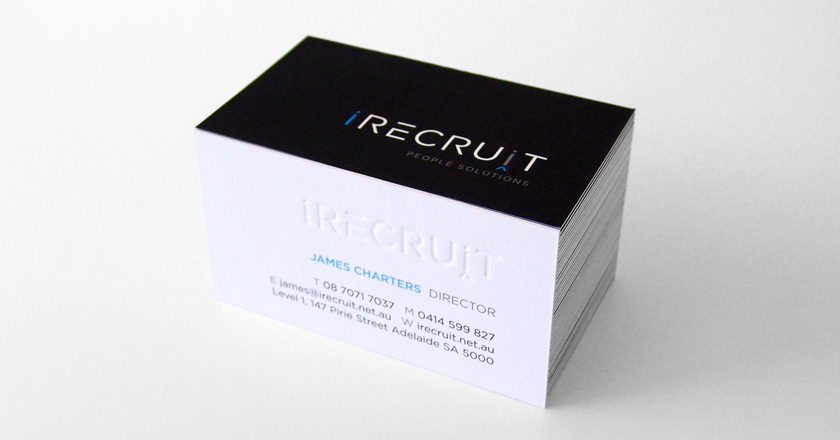 iRecruit Business Cards, Design, Front & Back