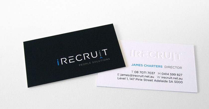 iRecruit Business Cards, Design, Front & Back
